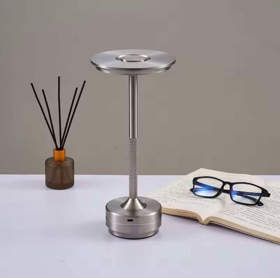 Lampe -de- Table- Sans- Fil-silver